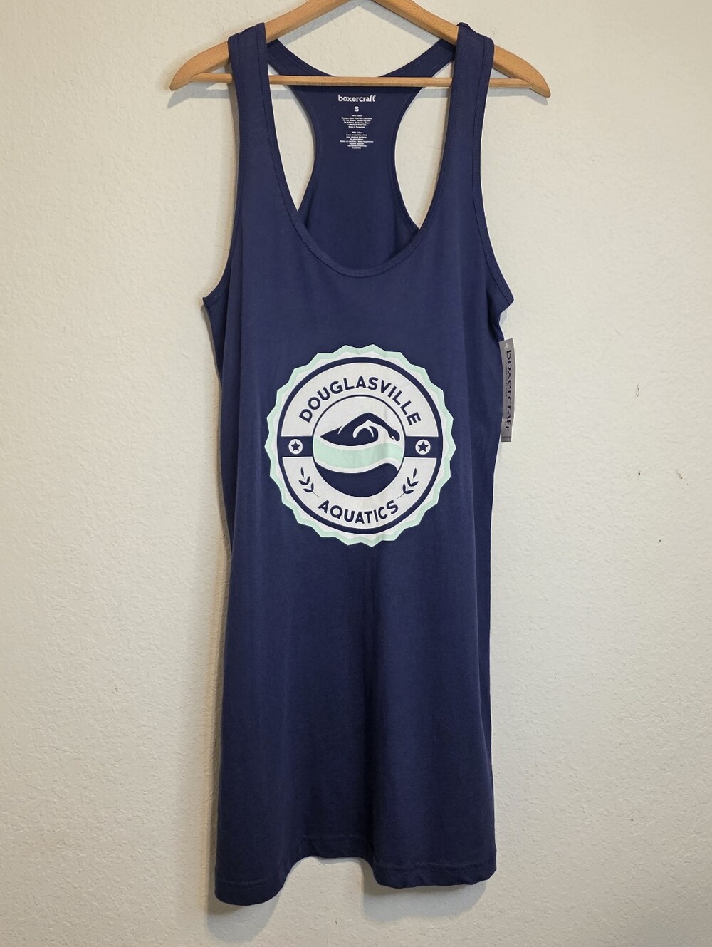 NWT Boxercraft Racerback Tank Sleepy Cover Up Knee Length Cotton Beach Small